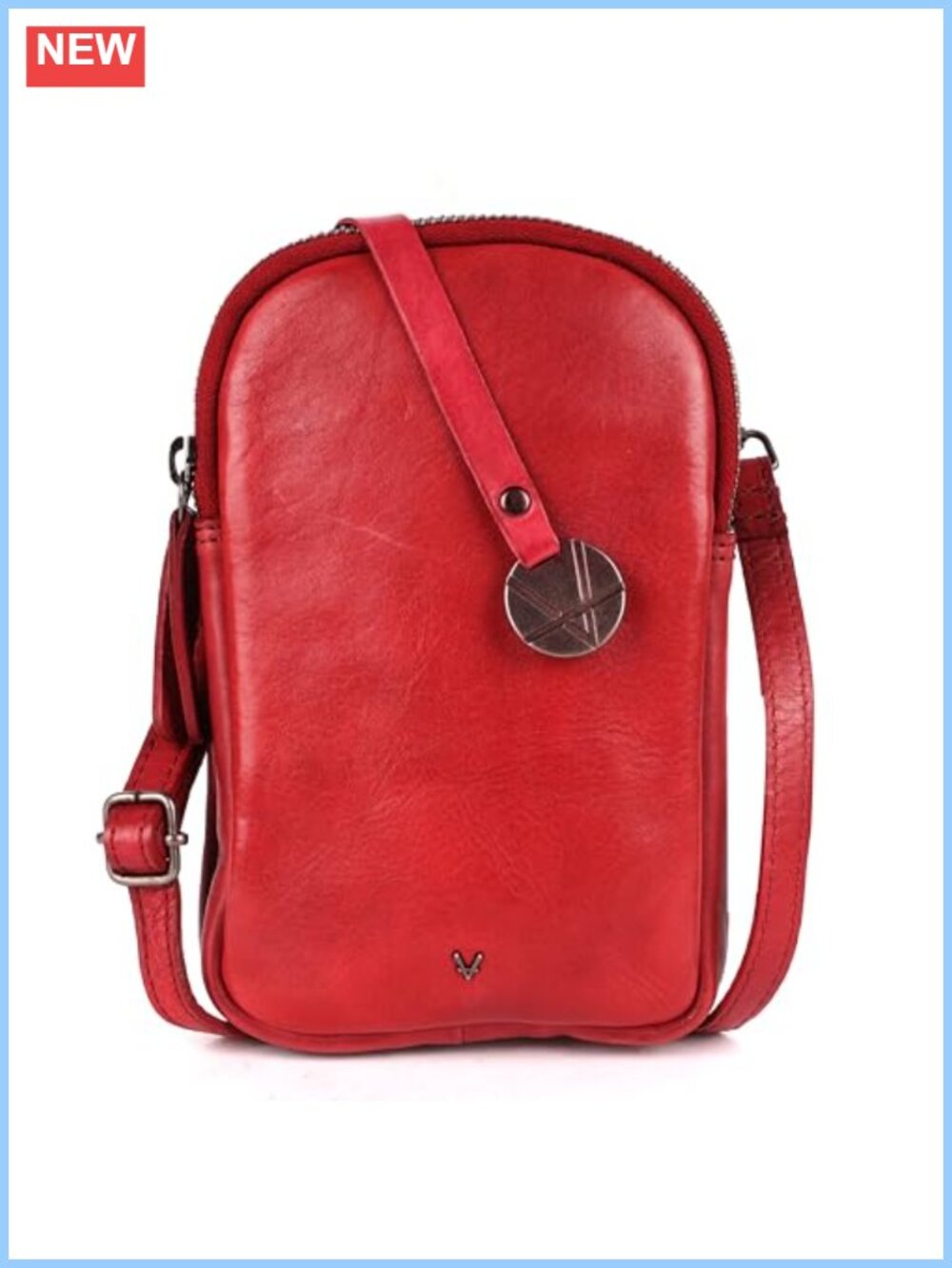 Genuine Italian Leather Small Crossbody Bag for Women, Cell Phone Purse